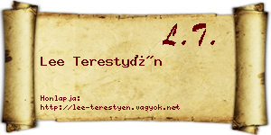 Lee Terestyén névjegykártya